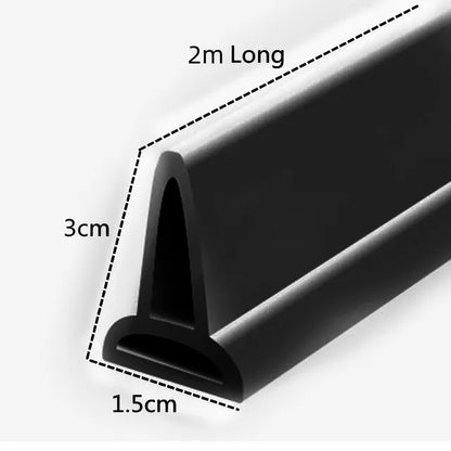 1–2M Silicone Shower Water Stopper - Bathroom Water Retaining Barrier for Wet-Dry Separation and Flood Prevention