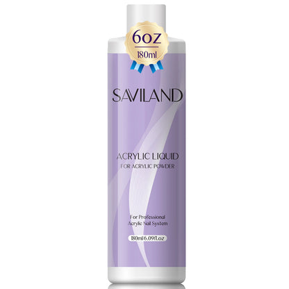 Saviland Acrylic Nail Liquid Monomer – 180ml/500ml Professional Crystal Liquid for DIY Nail Art