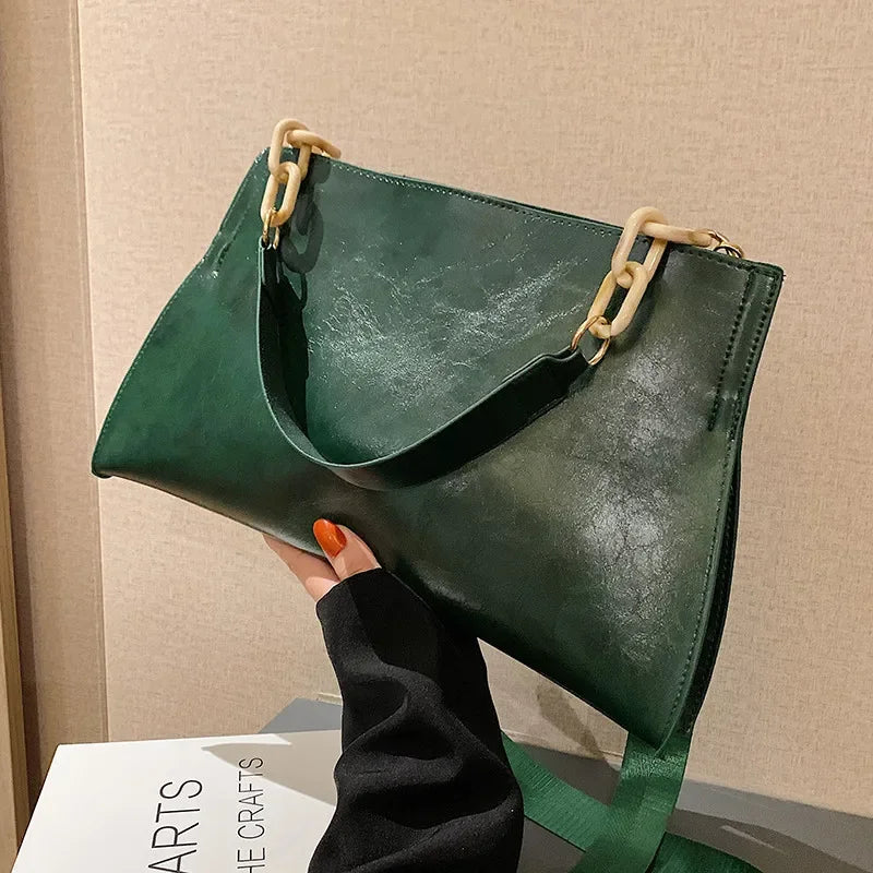 2024 New Women’s Handbag — Soft Synthetic Leather Shoulder Bag, Crossbody Large Capacity Fashion Underarm Bag