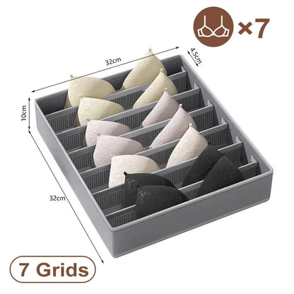 Underwear & Clothing Organizer Storage Box – Sports Bra, Socks & Panties Drawer Divider for Wardrobe & Cabinet Organization