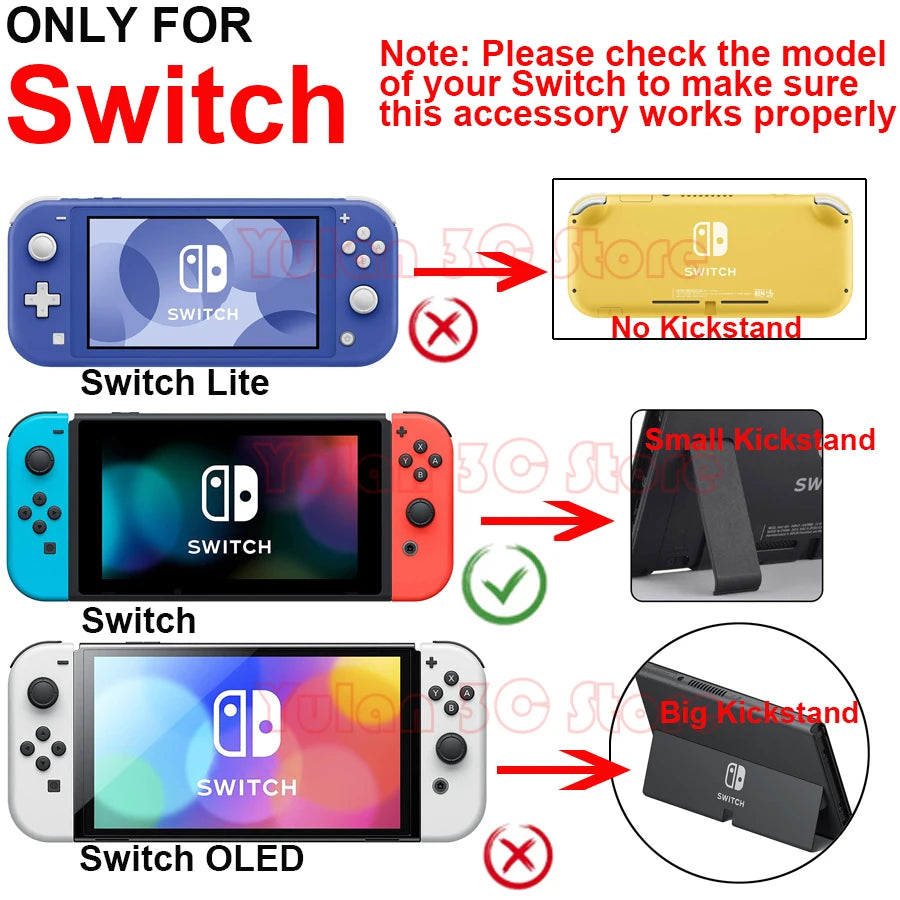 Nintendo Switch Transparent Replacement Housing Shell - DIY Console & Joy-Con Case for Left and Right Controllers