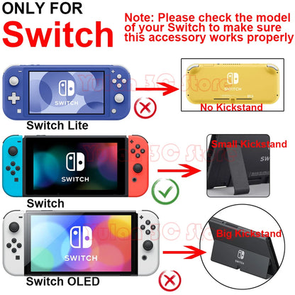 Nintendo Switch Transparent Replacement Housing Shell - DIY Console & Joy-Con Case for Left and Right Controllers