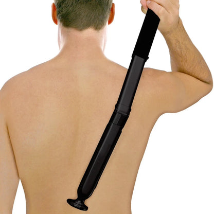 Long Handle Waterproof Men’s Back Shaver — USB Rechargeable Folding Body Hair Trimmer