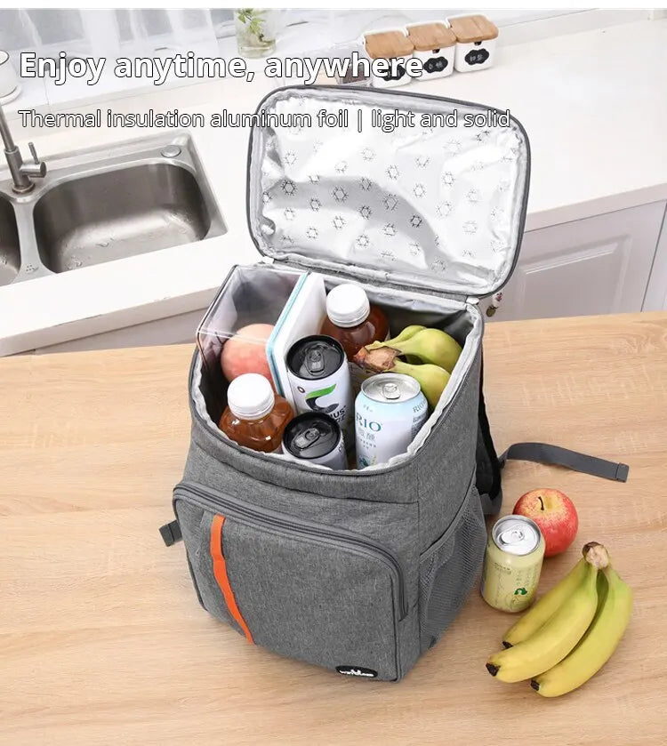 Multifunctional Shoulder Insulation Bag — Outdoor Picnic Cooler Backpack, Leak-Proof Ice Bag for Travel & Fresh-Keeping