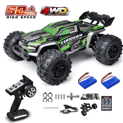 RC Off-Road 4x4 Brushless Car – 70KM/H High-Speed 1/16 4WD Monster Truck with LED Lights for Kids