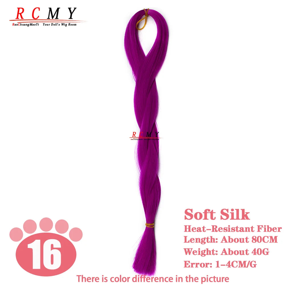 RCMY BJD/SD Doll Wig - Soft Blue Heat-Resistant Silk Synthetic Hair for 1/3, 1/4 & 1/6 Dolls