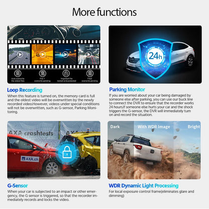 Dual Lens Dash Cam 4K UHD – Car Camera DVR with Night Vision, Wi-Fi, GPS, 24H Parking Monitoring