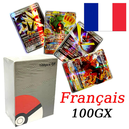French VMAX V EX GX MEGA Trading Cards - Collectible Battle Trainer Cards and Christmas Gift Set