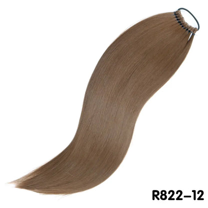 AZQUEEN 24-Inch Long Straight Ponytail Extension – Synthetic Fake Hairpiece for Women