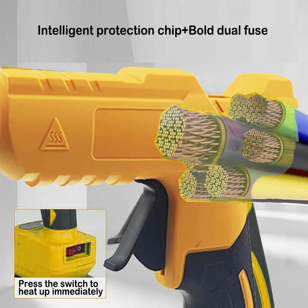 VILASTING Cordless Electric Hot Melt Glue Gun – 11mm Glue Stick Welding Gun Compatible with Dewalt 18V Battery