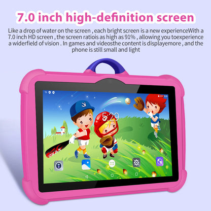 New Cartoon Pattern Kids Tablet – 7 Inch, Quad-Core, 4GB RAM, 64GB ROM, Android Learning & Education Games, Children's Gift
