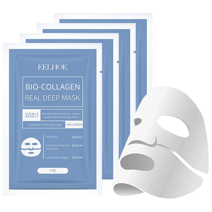 Bio-Collagen Anti-Wrinkle Face Mask – Deep Lifting Mask with Hydrolyzed Collagen, Collagen Reverse Film Peel-Off Mask