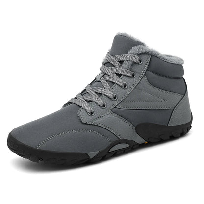 Men's Winter Boots – Snow Barefoot Outdoor Non-Slip Warm Fur Ankle Boots, Lightweight Hiking Sneakers in Plus Sizes