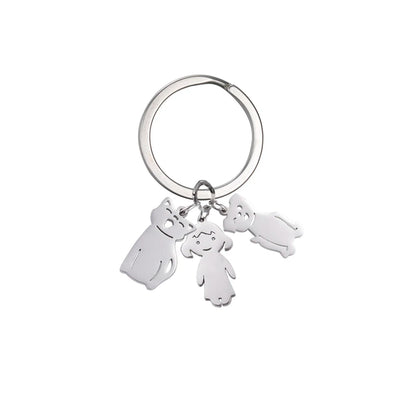 Personalized Kids & Family Keychain – Custom Name Key Chain for Mother’s Day, Couples, Boys, Girls, Pets, Mom, Dad, Baby Gift
