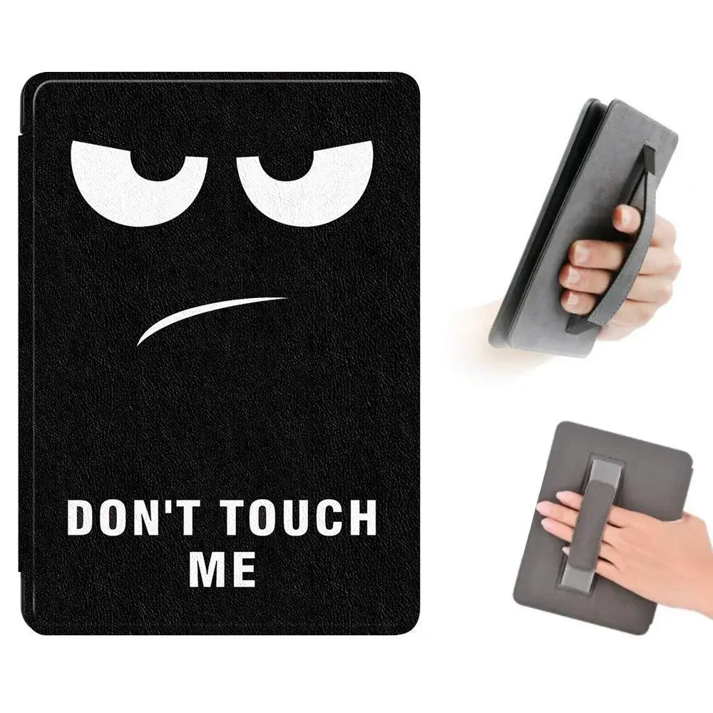 6" Kindle 11th Generation 2024 Case | PU Leather Ebook Cover with Hand Strap & Auto Wake Sleep