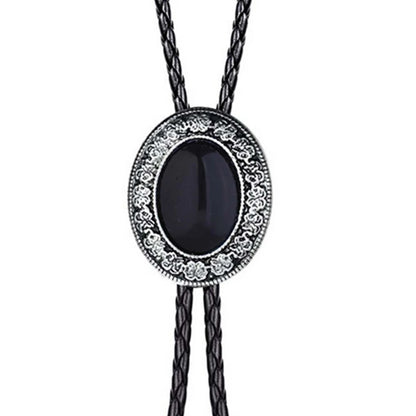 Golden Adjustable Cowboy Bolo Tie – Western Bull Head Pendant Necklace & Men’s Garment Accessory