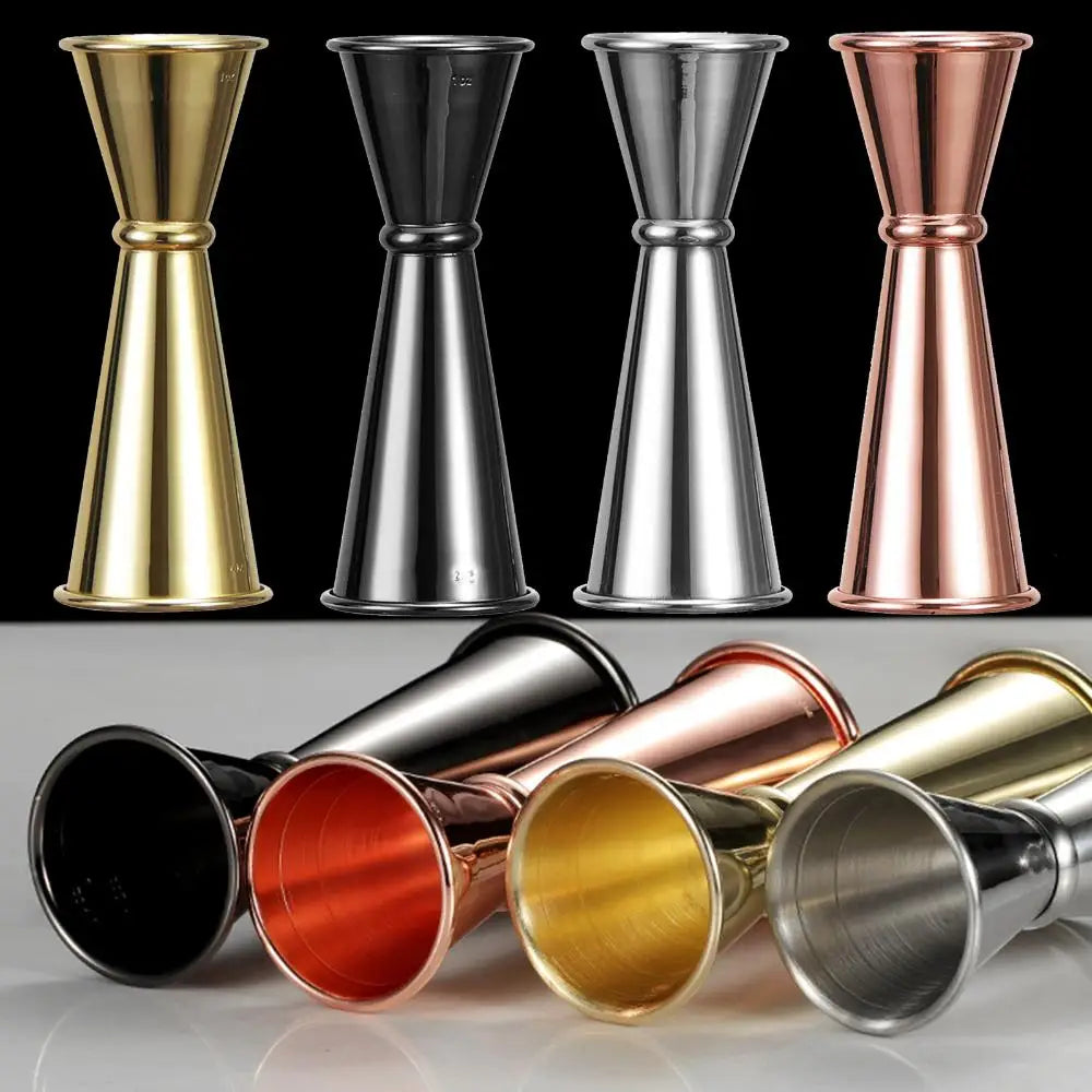 Double Cocktail Jigger — Stainless Steel Dual-Sided Measuring Cup with Internal Scale, Bar Tool