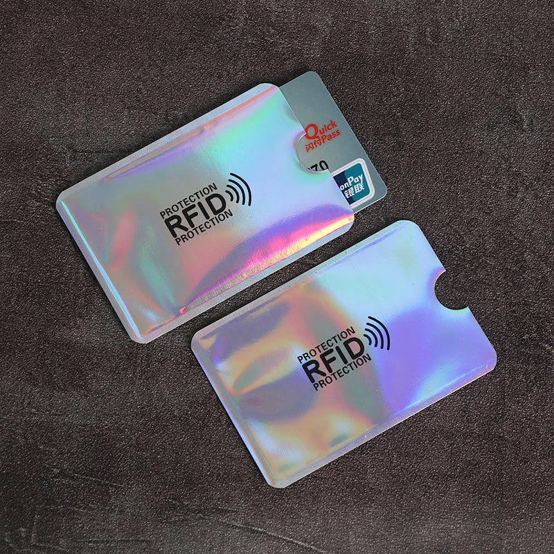 10PCS RFID Card Protector Sleeves - Anti Scan NFC Blocking Aluminum Foil Credit Card Holder