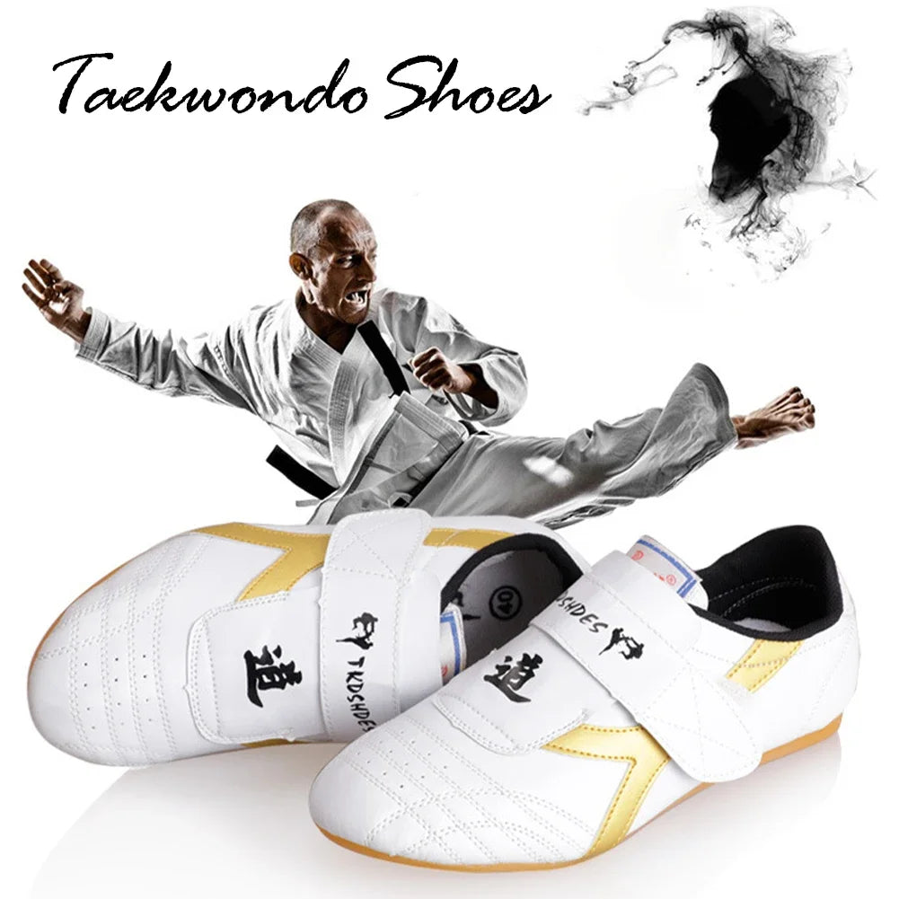 Breathable White Taekwondo & Martial Arts Shoes — Kung Fu, Wushu, Taichi, Karate & Wrestling Sneakers