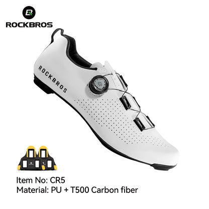 ROCKBROS Cycling Shoes - Professional Road Bike Self-Locking SPD Cleat Shoes with Knob Buckle Fastening