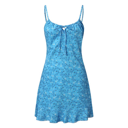 Women’s Sexy Casual Home Floral Camisole Dress - Comfortable Summer Skirt