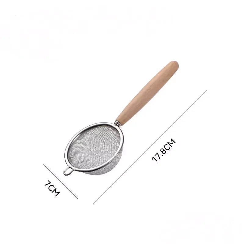 1–3pcs Stainless Steel Kitchen Flour & Juice Sieve – Handheld Mesh Strainer for Baking, Soy Milk & Oil