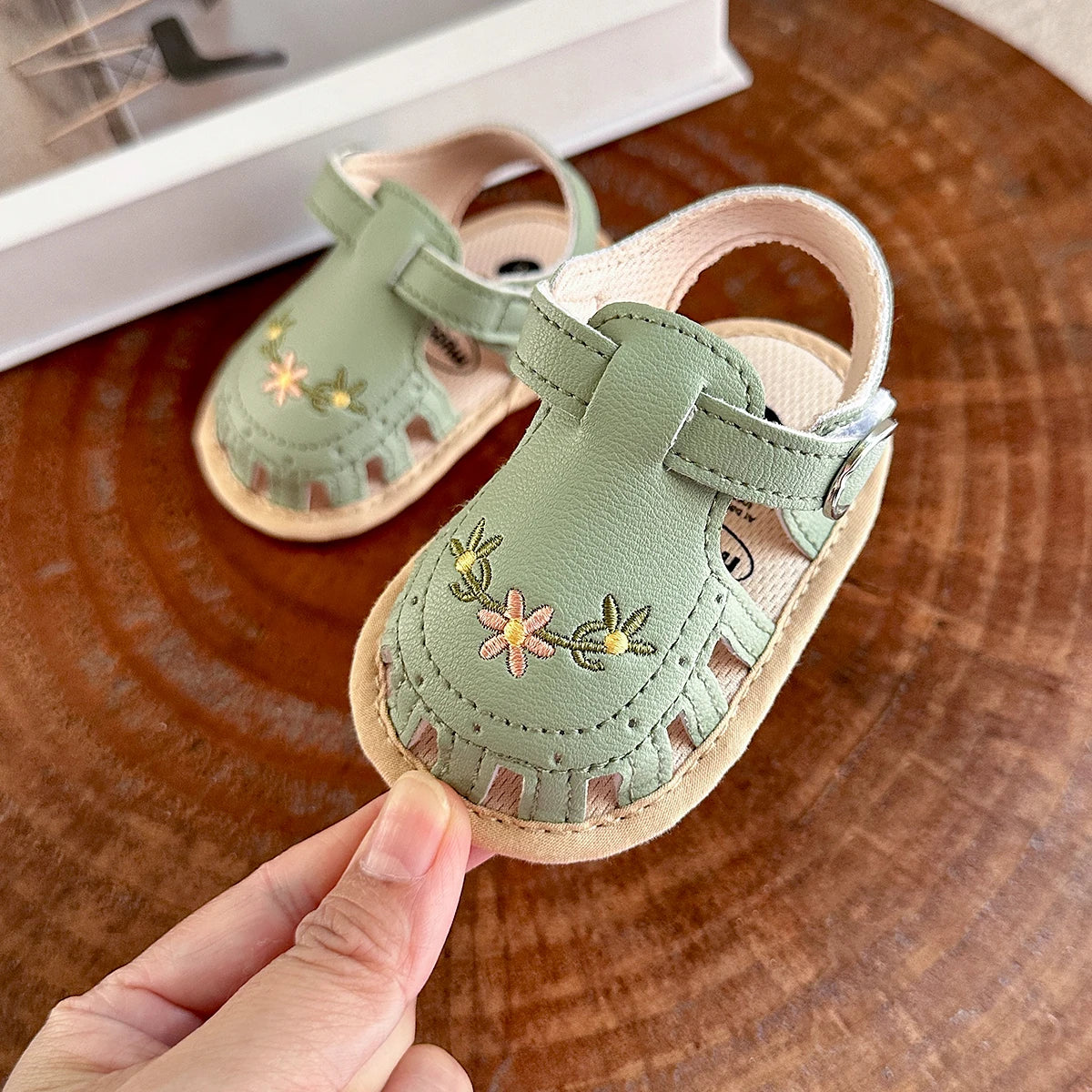 Infant Baby Sandals – Summer Newborn Crib Shoes, Flat First Walkers for Boys & Girls, Wedding Dress Shoes