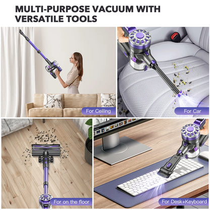 GOOVI V07 Cordless Handheld Vacuum Cleaner - 100KPA Suction Power, 180W, 0.9L Dust Cup, for Pet and Home Cleaning
