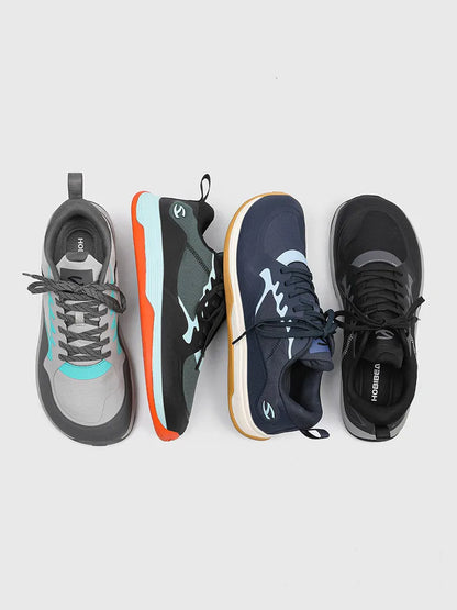 HOBIBEAR Unisex Walking Sneakers – Lace-Up Hiking & Running Shoes for Men & Women, Outdoor Artificial Leather Sneakers