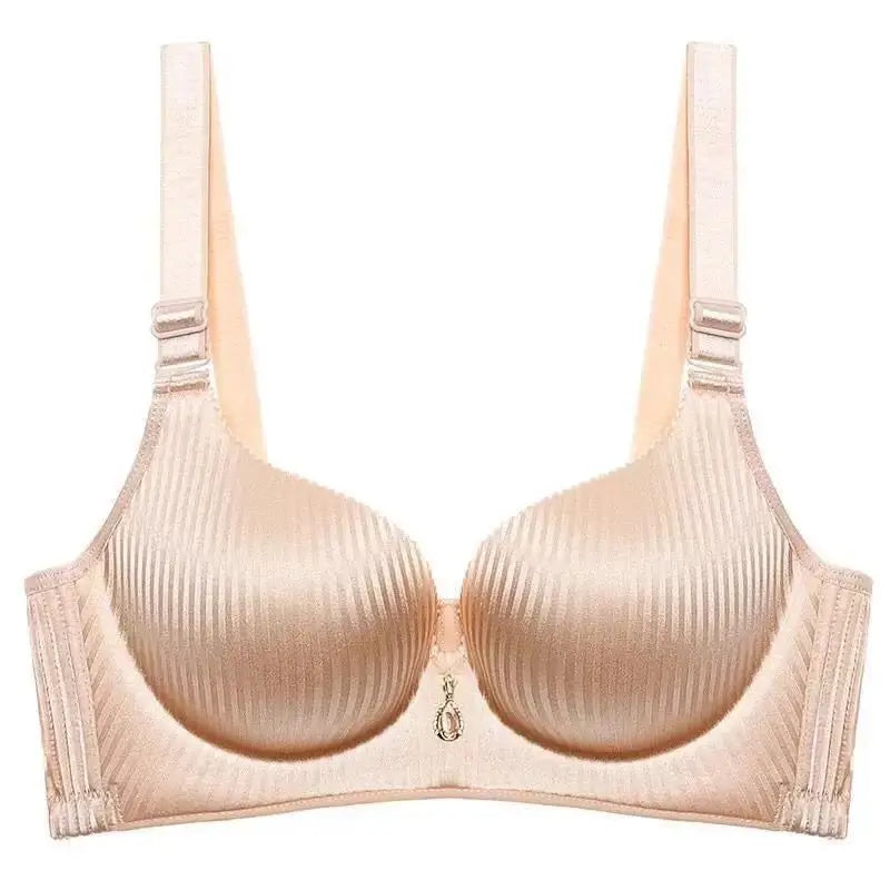 Women's 8CM Wireless Push-Up Bra - Side-Smoothing Seamless Lift Bra for AA, A & B Cups