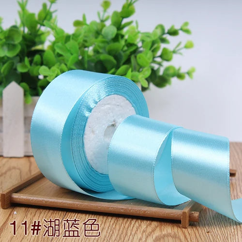Silk Satin Ribbon Roll - 22M Craft Ribbon for DIY Bows Gift Wrapping Wedding Party Decorations in 6mm to 50mm Sizes