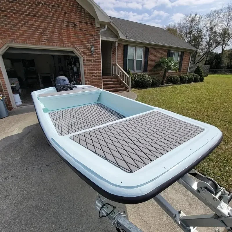240x60cm EVA Boat Floor Mat - Diamond Anti-Slip UV Resistant Marine Deck Carpet