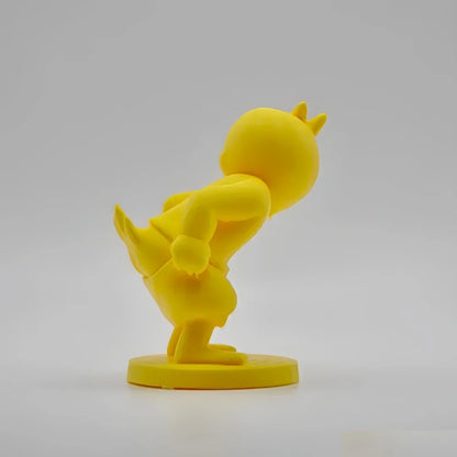 3D Printed Irritable Duck Figurine - Cute Fantasy Bookshelf Indoor & Outdoor Decor