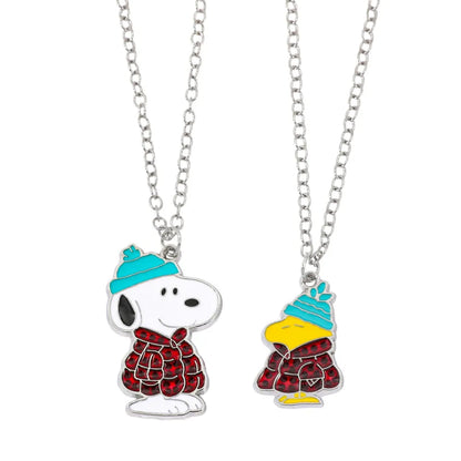 Snoopy Dog Pendant Necklace - Yellow and White Kawaii Sweater Chain Couple Fashion Gift Accessory