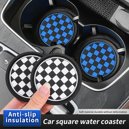 2pcs Car Cup Holder Anti-Slip Coasters — Premium PVC Universal Fit, Interior Accessories for Most Vehicles