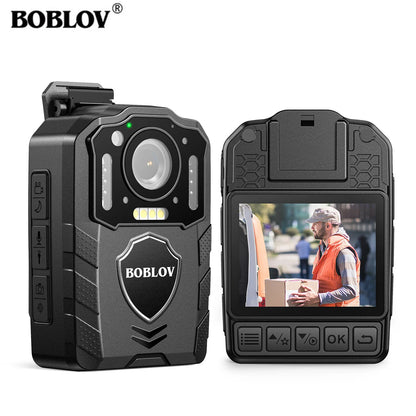 BOBLOV KJ25 1080P Body Camera - 13H Recording with Night Vision & 3000mAh Battery for Hiking and Cycling