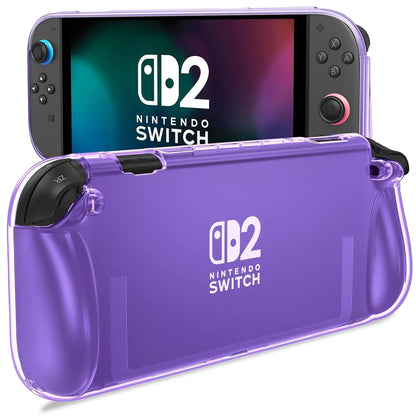 Protective Case Kit for Nintendo Switch 2 (2025) — Clear TPU Cover, Anti-Scratch, Shock-Absorption, Ergonomic Grip Design