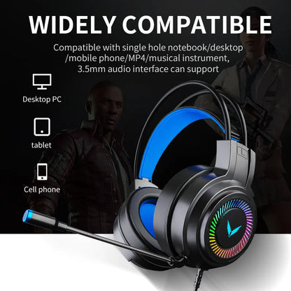 G58 Wired Gaming Headset - 7.1 Stereo, Bass Earphones with Mic, Foldable Headphone for PC & Computer Gamers