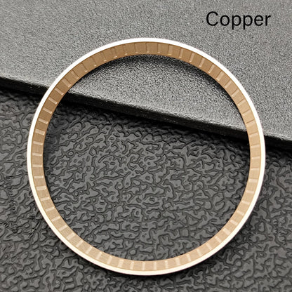 Silver Mod Copper Chapter Ring for NH35 Watch Case - Polished Inner Ring Replacement, 30.3 × 27.3mm Watch Accessory