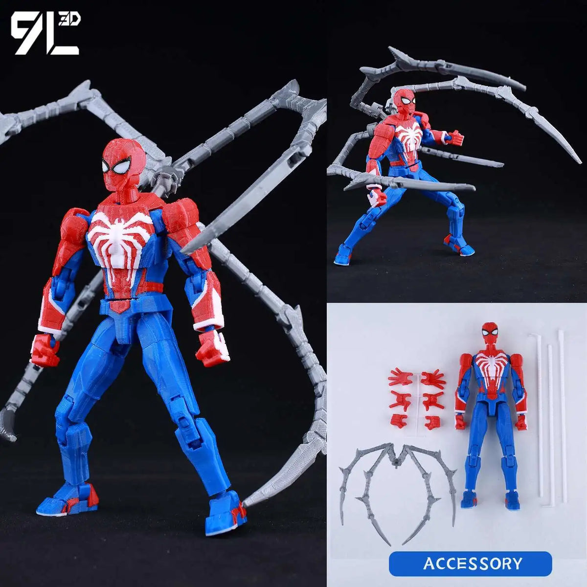 Venom Spider-Man Lucky13 Dummy13 Action Figure - 3D Printed T13 Multi-Jointed Anime Collectible Toy