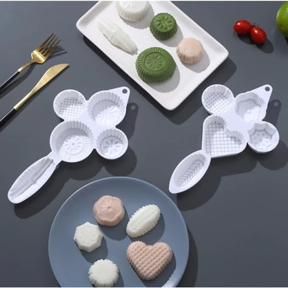 Mung Bean Cake Mold Press – Hand-Pressed Mooncake & Dessert Baking Embossed Cake Shaping Bowl Mold Tool