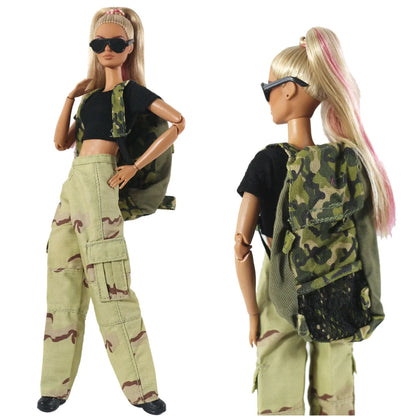 1:6 Scale Doll Clothes – Camouflage Outfit for 11.5-inch (30cm) Dolls, Many Styles, Gift for Girls