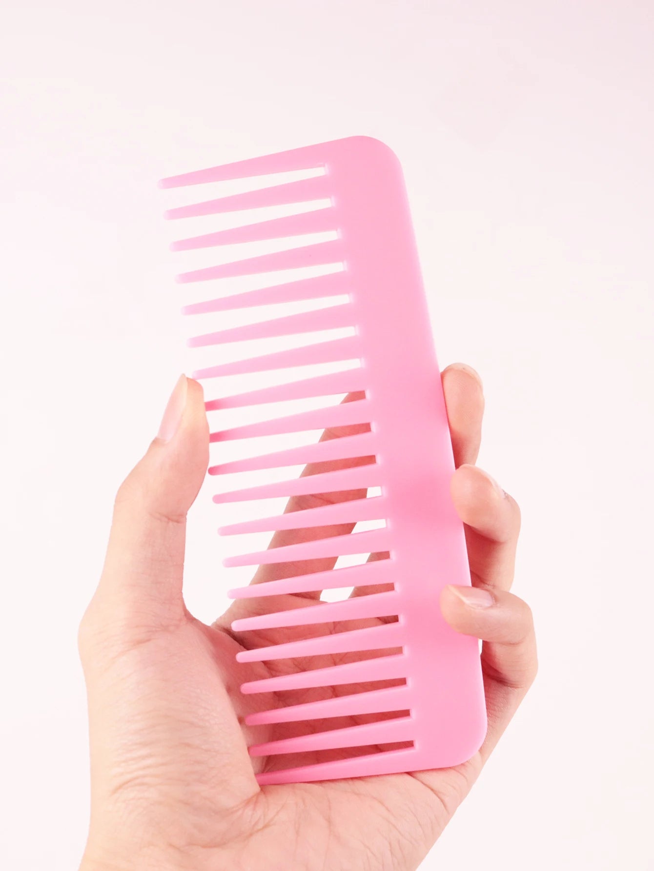 Thick Plastic Heat-Resistant Salon Comb – Anti-Static Long & Wide Tooth Comb for Real Hair Wigs