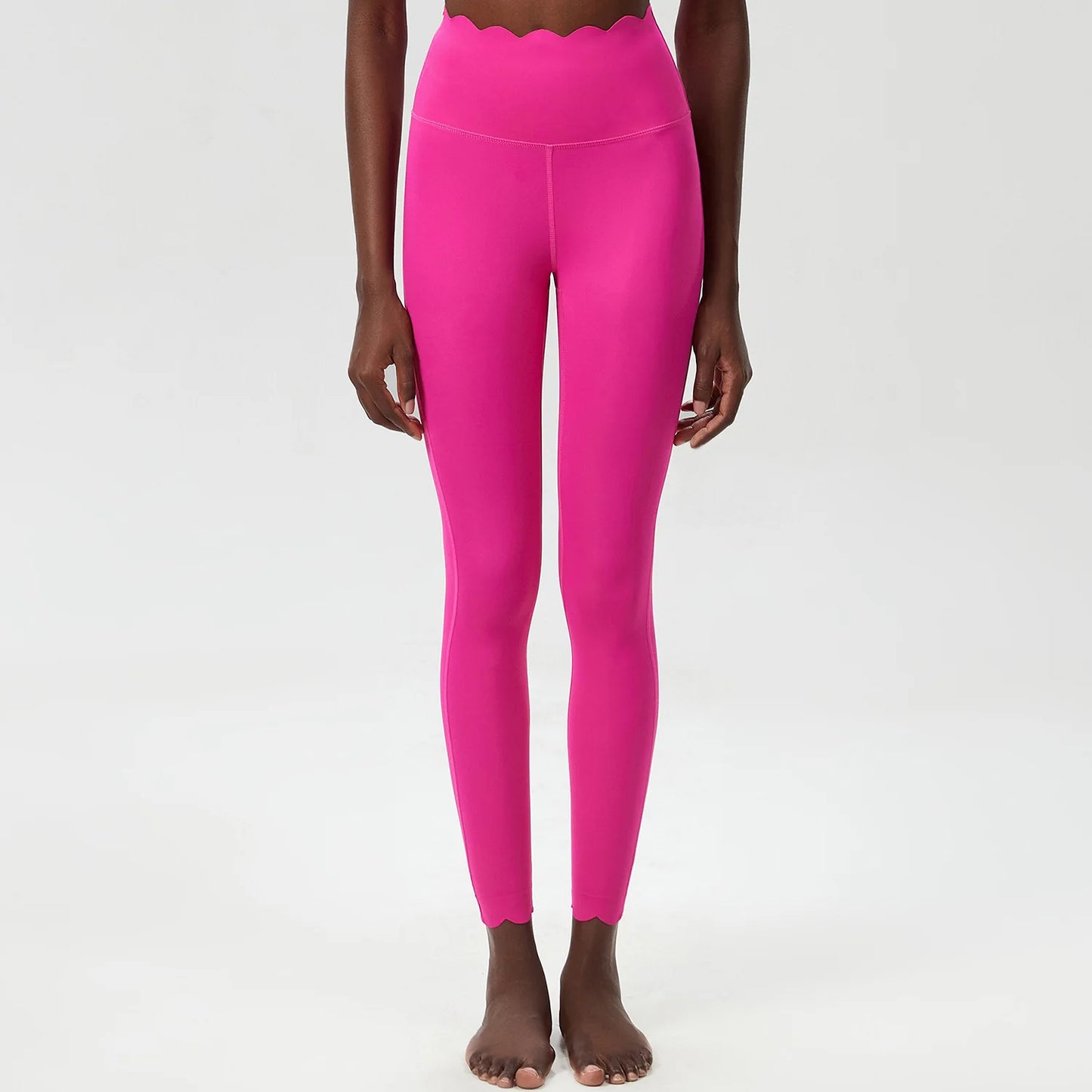 Women’s High Waist Sports Leggings – Solid Color Soft Yoga Pants & Breathable Gym Tights