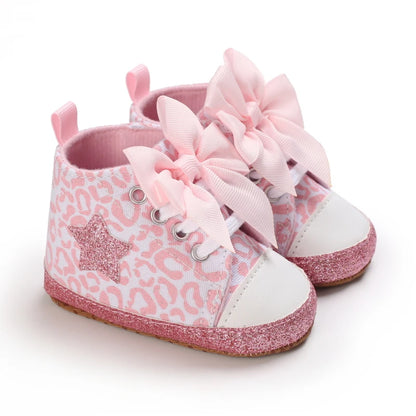 Infant Leopard Print Pre-Walker Shoes - Soft Sole Baby Sneakers for Spring & Autumn, 0–1 Year Daily Footwear