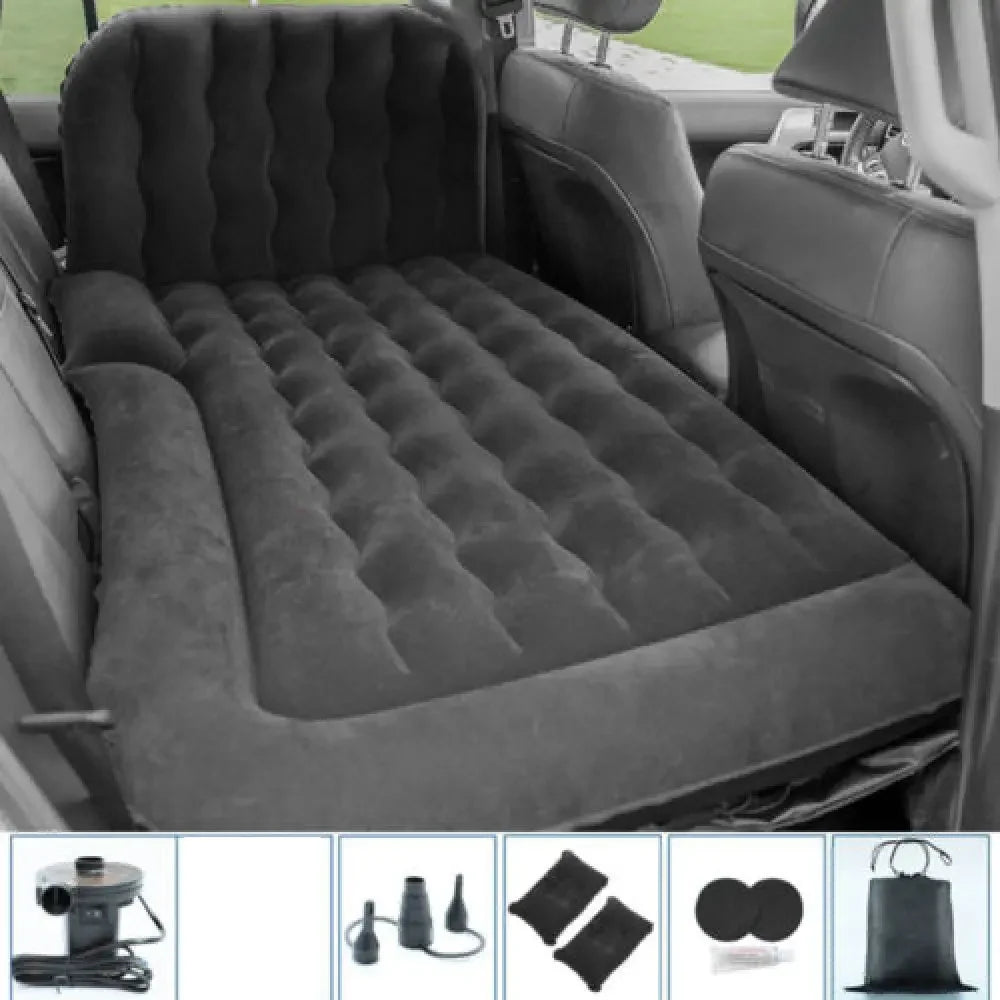 Portable SUV Travel Air Mattress Cushion - Inflatable Car Bed with 2 Pillows, Camping Mattress for Outdoor Adventures
