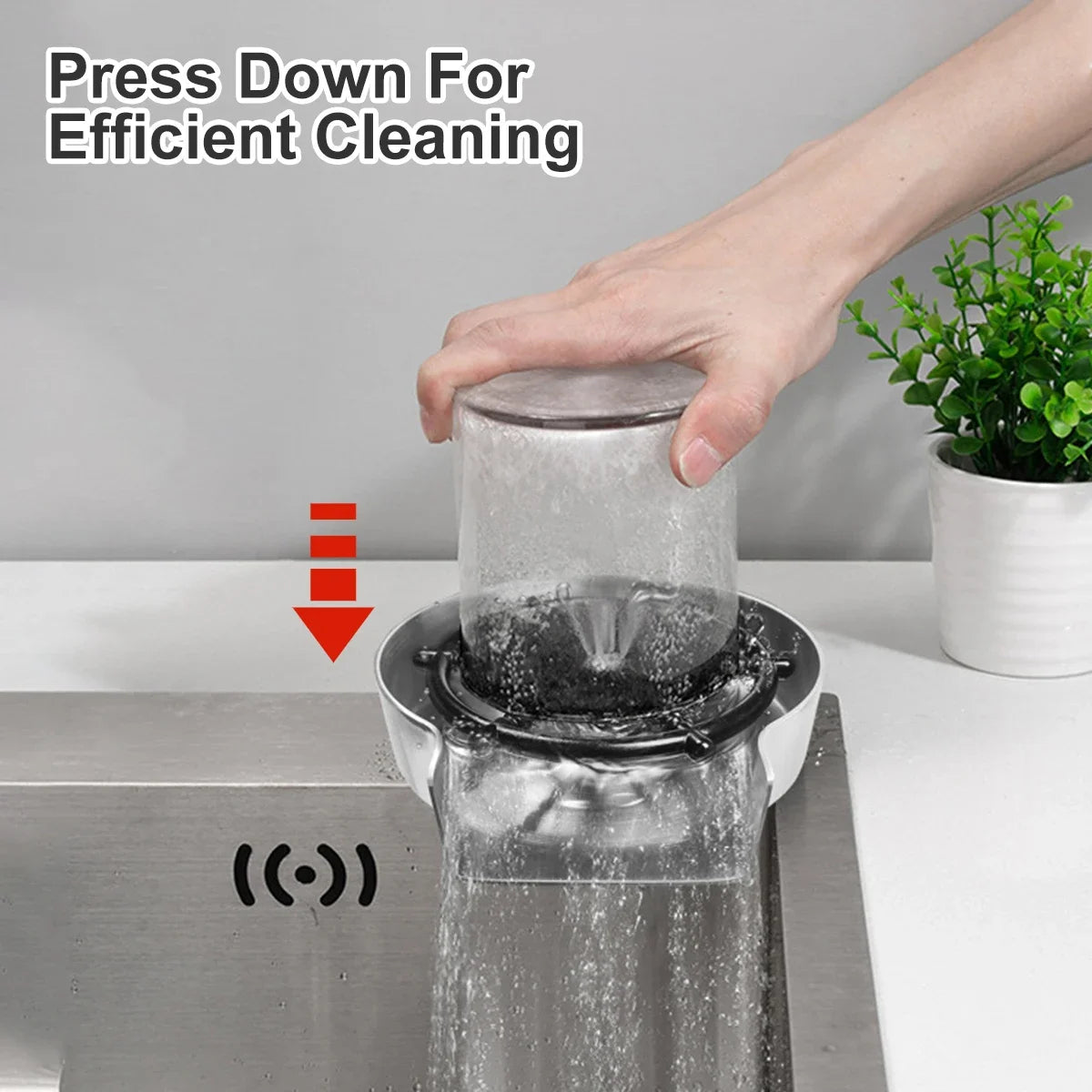 Automatic Cup Washer Faucet Glass Rinser for Kitchen Sink - Bar Glass Rinser, Coffee Pitcher Wash Cup Tool, Essential Kitchen Sink Accessories