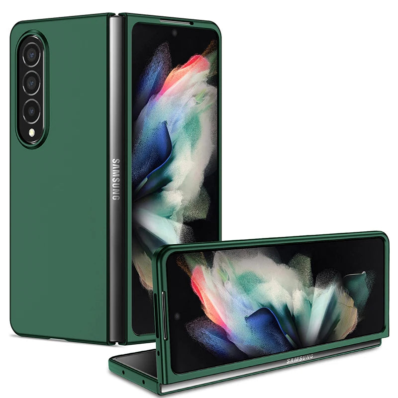 Samsung Z Fold 5/4/3/2/1 Case — Anti-Fingerprint Shockproof Full Protection Cover in Black, Green, Purple