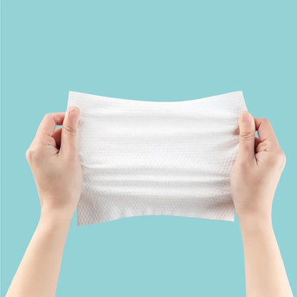 100PCS Disposable 100% Cotton Face Towels - Soft Makeup Remover Wipes for Skin Care & Dry Cleansing