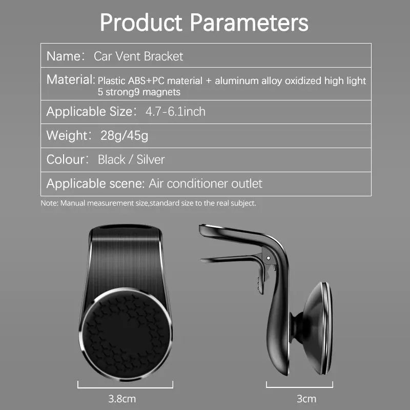 Magnetic Air Vent Car Phone Holder: Universal Mount for iPhone, Samsung, Xiaomi & GPS